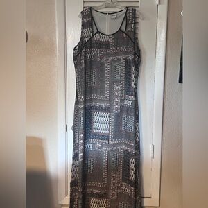 Junarose paisley handkerchief print sleeveless maxi dress